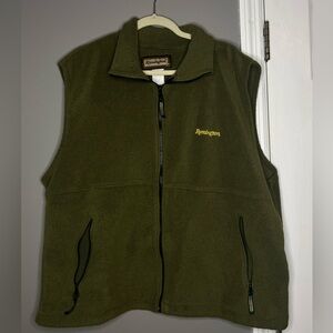 VINTAGE Remington Green Fleece hunting vest Large